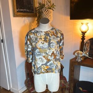 Dex Multicolor Orange Crop Graphic Shirt